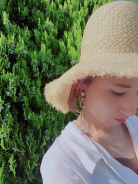 「madras（マドラス）のアイテム（アクセサリー）」を使った、しゅがーろーるさん（レディース・163cm）の夏コーディネート