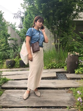 「madras（マドラス）のアイテム（アクセサリー）」を使った、しゅがーろーるさん（レディース・163cm）の夏コーディネート