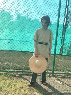 「madras（マドラス）のアイテム（アクセサリー）」を使った、しゅがーろーるさん（レディース・163cm）の夏コーディネート