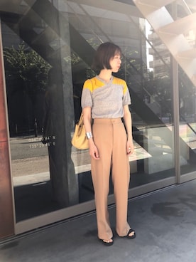 「かのさん」｜しゅがーろーるさん（レディース・163cm）の夏コーディネート