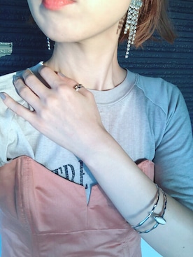 「madras（マドラス）のアイテム（リング）」を使った、しゅがーろーるさん（レディース・163cm）の夏コーディネート