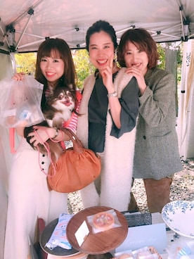 「クリアアクセサリー」｜しゅがーろーるさん（レディース・163cm）の春コーディネート