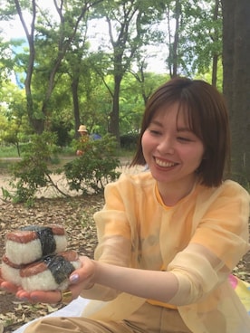 「かのさん」｜しゅがーろーるさん（レディース・163cm）の夏コーディネート