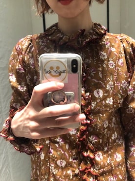 「茶色」｜「アイテム（PC・スマホグッズ/家電）」を使った、しゅがーろーるさん（レディース・163cm）の夏コーディネート