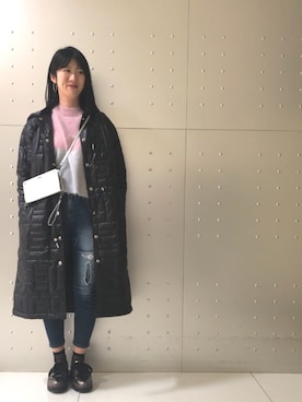 「DIESEL（ディーゼル）のアイテム（その他アウター）」を使った、Caaaanaさん（レディース・165cm）の秋コーディネート