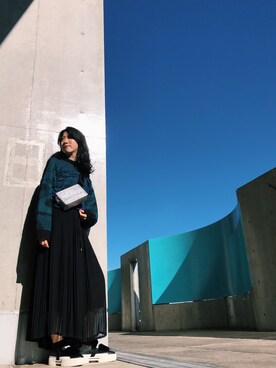 「アイテム（ボディバッグ/ウエストポーチ、シルバー系）」を使った、Caaaanaさん（レディース・165cm）の秋コーディネート