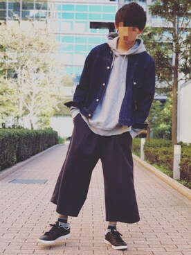 「SEVENDAYS=SUNDAY（セブンデイズサンデイ）のアイテム（デニムジャケット）」を使った、UNOさん（メンズ・172cm）の秋コーディネート
