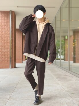 「epnok」｜「アイテム（ブルゾン）」を使った、UNOさん（メンズ・172cm）の秋コーディネート