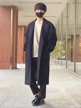 「アイテム（レッグウェア、グリーン系）」を使った、UNOさん（メンズ・172cm）の秋コーディネート