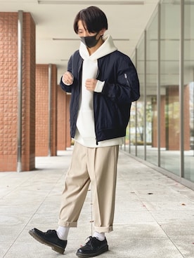 「UNIQLO（ユニクロ）の50色ソックス（消臭機能付き）（ソックス/靴下）」を使った、UNOさん（メンズ・172cm）の秋コーディネート