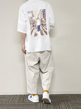 「UNIQLO（ユニクロ）の50色ソックス（消臭機能付き）（ソックス/靴下）」を使った、UNOさん（メンズ・172cm）の夏コーディネート