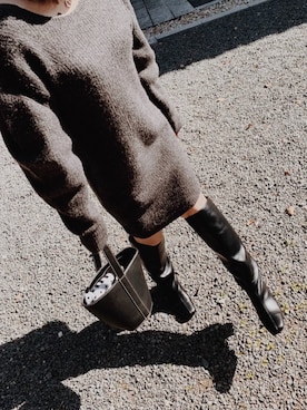「MOUSSY（マウジー）のアイテム（チュニック）」を使った、kaaaaaananaさん（レディース・150cm）の秋コーディネート