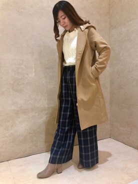 Te Chichi Terrasse テチチテラス の ｔ ｒ ｐｕ フード取外しロングコート その他アウター Wear