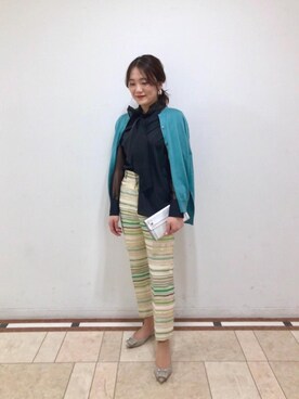 「アイテム（パンプス、グレー系）」を使った、HONOMIさん（レディース・159cm）の冬コーディネート