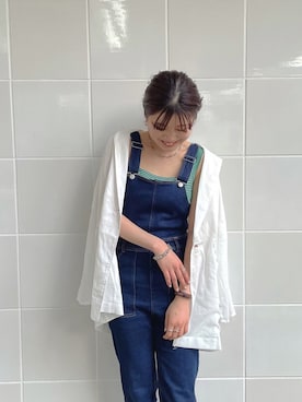 「Chico（チコ）のアイテム（オールインワン・サロペット）」を使った、yumiさん（レディース・164cm）の春コーディネート