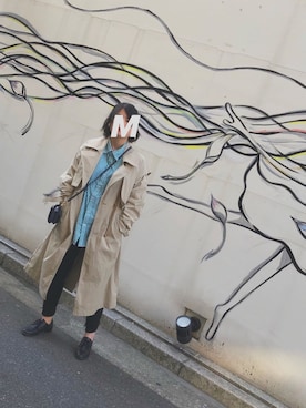 「coen」｜「アイテム（その他シューズ）」を使った、ももさん（レディース・162cm）の春コーディネート