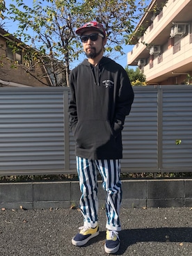 「VANS（バンズ）のアイテム（パーカー）」を使った、itopenさん（メンズ・168cm）の秋コーディネート