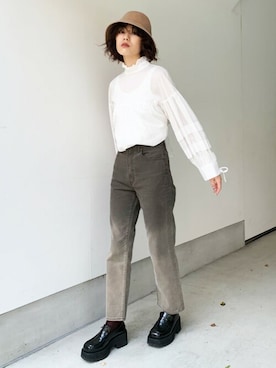 「SLY（スライ）のPLATFORM ローファー/プラットフォームローファー（ローファー）」を使った、SLY officialさん（レディース・163cm）の秋コーディネート