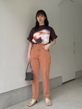 「ブリーチデニム」｜「アイテム（サンダル）」を使った、SLY officialさん（レディース・161cm）の夏コーディネート