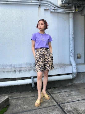 「足長効果」｜「アイテム（アクセサリー）」を使った、SLY officialさん（レディース・154cm）の夏コーディネート