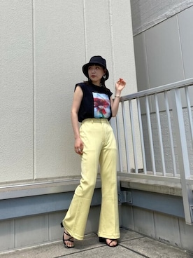 「レディース」｜「アイテム（スラックス）」を使った、SLY officialさん（レディース・158cm）の夏コーディネート