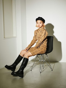 「SLY（スライ）のアイテム（ハンチング/ベレー帽）」を使った、SLY officialさん（レディース・160cm）の夏コーディネート
