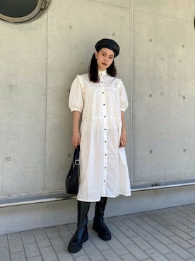 「Coming soon…」｜「アイテム（ハンチング/ベレー帽）」を使った、SLY officialさん（レディース・160cm）の秋コーディネート