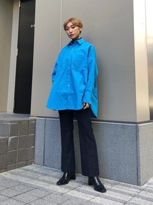 THROW by SLYネップツィードセンタープレスフレアパンツ新品 THROW by SLYネップツィードセンタープレスフレアパンツ新品