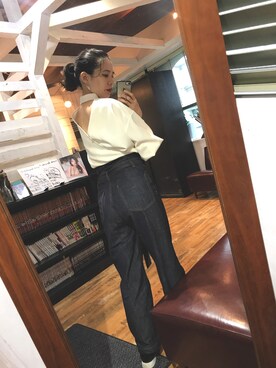 「STUDIOUS（ステュディオス）のアイテム（スウェット）」を使った、haijifujimuraさん（レディース・152cm）の秋コーディネート