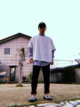「DIGAWEL（ディガウェル）のアイテム（その他パンツ）」を使った、Nkuさん（メンズ・170cm）の春コーディネート