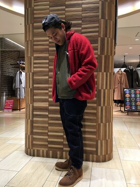 「BEAVER ORIGINAL（ビーバーオリジナル）のアイテム（帽子）」を使った、伊藤さん（メンズ・165cm）の冬コーディネート