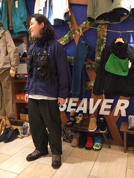 「and wander（アンドワンダー）のアイテム（マウンテンパーカー）」を使った、伊藤さん（メンズ・165cm）の春コーディネート