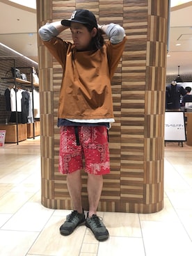 「AlexanderLeeChang（アレキサンダーリーチャン）のアイテム（シャツ/ブラウス）」を使った、伊藤さん（メンズ・165cm）の春コーディネート
