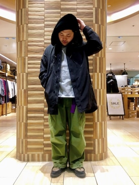 「BURLAP OUTFITTER」｜「アイテム（ミリタリージャケット）」を使った、伊藤さん（メンズ・165cm）の冬コーディネート