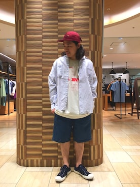 「MANASTASH（マナスタッシュ）のアイテム（チノパンツ）」を使った、伊藤さん（メンズ・165cm）の春コーディネート