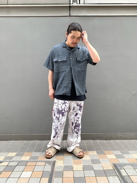 「SUB POP（サブポップ）のアイテム（トップス）」を使った、伊藤さん（メンズ・165cm）の夏コーディネート