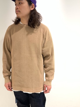 「MANASTASH（マナスタッシュ）のアイテム（ニット/セーター）」を使った、伊藤さん（メンズ・165cm）の夏コーディネート
