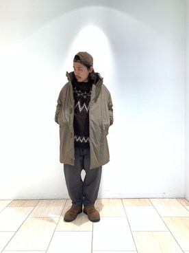 「MANASTASH（マナスタッシュ）のアイテム（キャップ）」を使った、伊藤さん（メンズ・165cm）の秋コーディネート