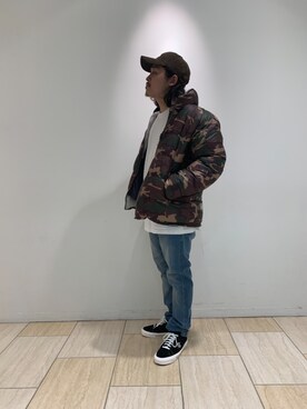 「MANASTASH（マナスタッシュ）のアイテム（キャップ）」を使った、伊藤さん（メンズ・165cm）の秋コーディネート