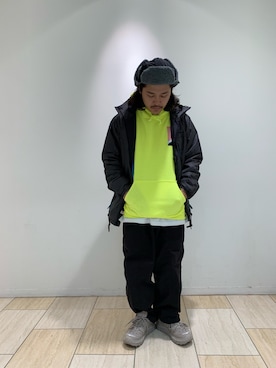 「MANASTASH（マナスタッシュ）のアイテム（ダウンジャケット/コート）」を使った、伊藤さん（メンズ・165cm）の冬コーディネート