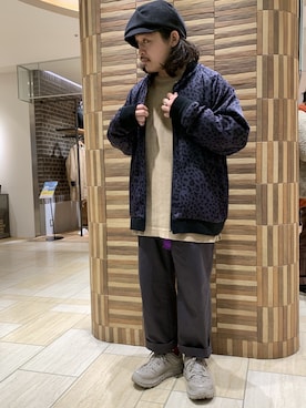「MANASTASH（マナスタッシュ）のアイテム（ニット/セーター）」を使った、伊藤さん（メンズ・165cm）の冬コーディネート