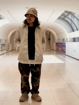 「BEAVER名古屋」｜「アイテム（ブルゾン）」を使った、伊藤さん（メンズ・165cm）の冬コーディネート