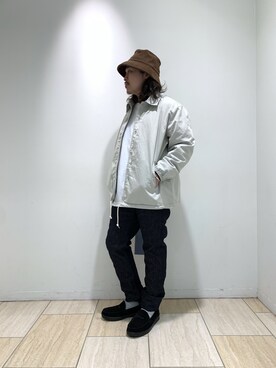 「BEAVER名古屋」｜「アイテム（ブルゾン）」を使った、伊藤さん（メンズ・165cm）の冬コーディネート