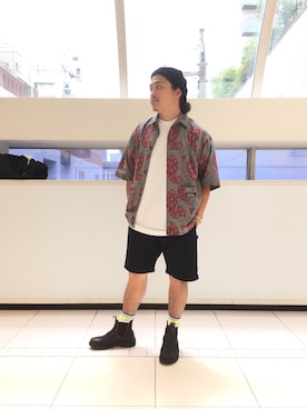 「Blundstone（ブランドストーン）のBlundstone/ブランドストーン　ｻｲﾄﾞｺﾞｱﾌﾞｰﾂ Men's（ブーツ）」を使った、伊藤さん（メンズ・165cm）の夏コーディネート