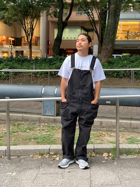 「meanswhile（ミーンズワイル）のアイテム（トップス）」を使った、伊藤さん（メンズ・165cm）の夏コーディネート