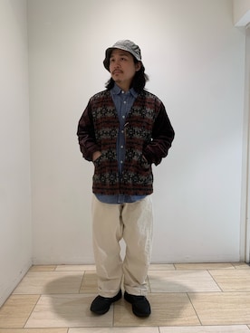 「COBRA CAPS（コブラキャップス）のアイテム」を使った、伊藤さん（メンズ・165cm）の冬コーディネート