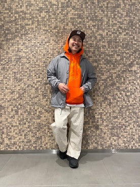 「BEAVER名古屋」｜「アイテム（ブルゾン）」を使った、伊藤さん（メンズ・165cm）の冬コーディネート