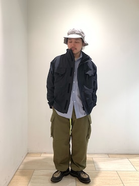 「オックスフォードシャツ」｜「アイテム（ブルゾン）」を使った、伊藤さん（メンズ・165cm）の冬コーディネート