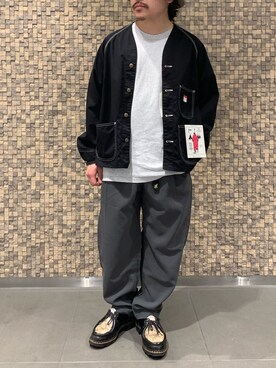 「CAL O LINE（キャルオーライン）のアイテム（ジャケット/アウター）」を使った、伊藤さん（メンズ・165cm）の春コーディネート