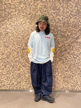「COBRA CAPS（コブラキャップス）のアイテム」を使った、伊藤さん（メンズ・165cm）の春コーディネート